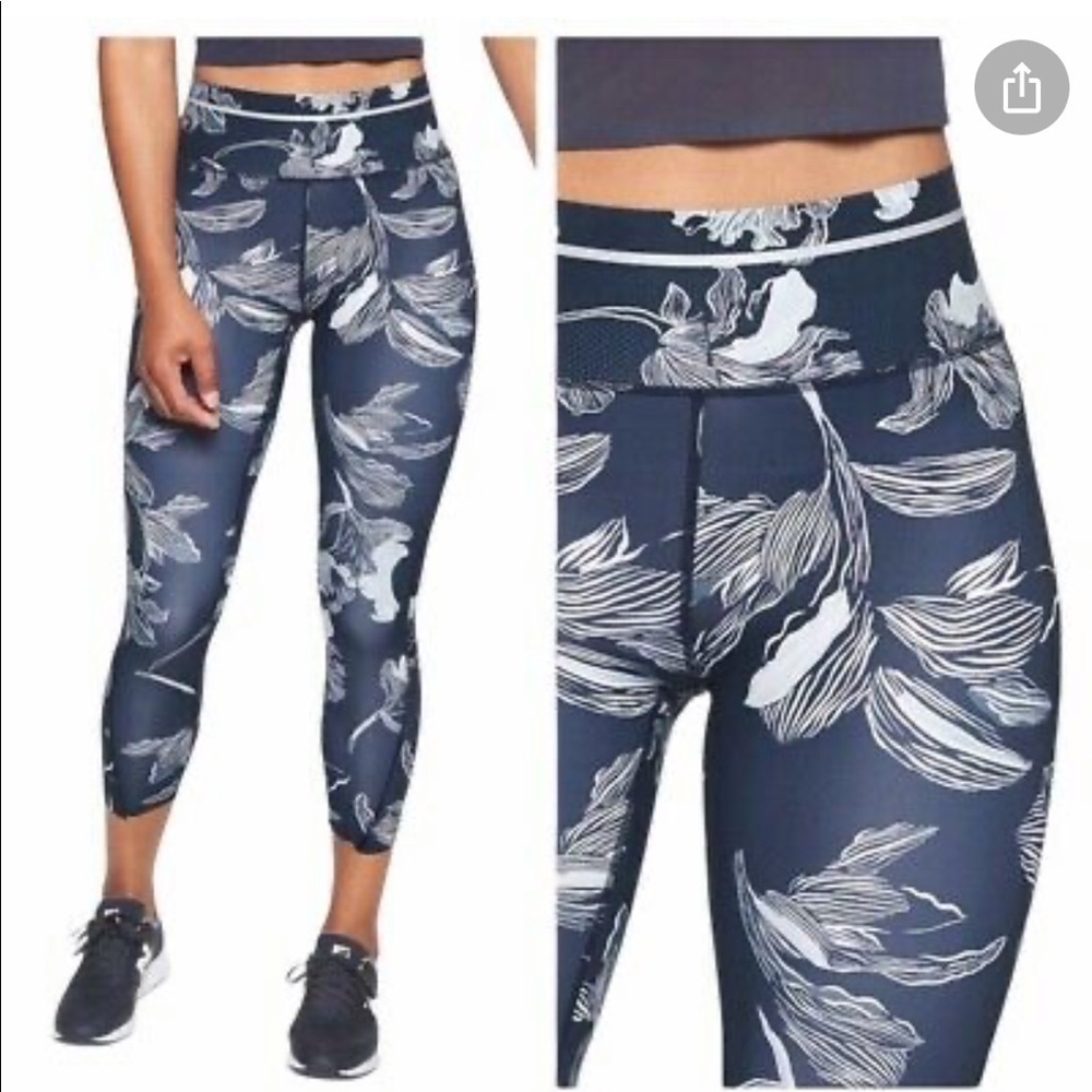 Athleta sonic floral high rise leggings size small